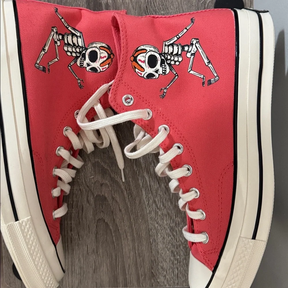 Converse Chuck 70 Pink High Top Sneakers Dia de los Muertos US Men’s 9.5 - Picture 6 of 10
